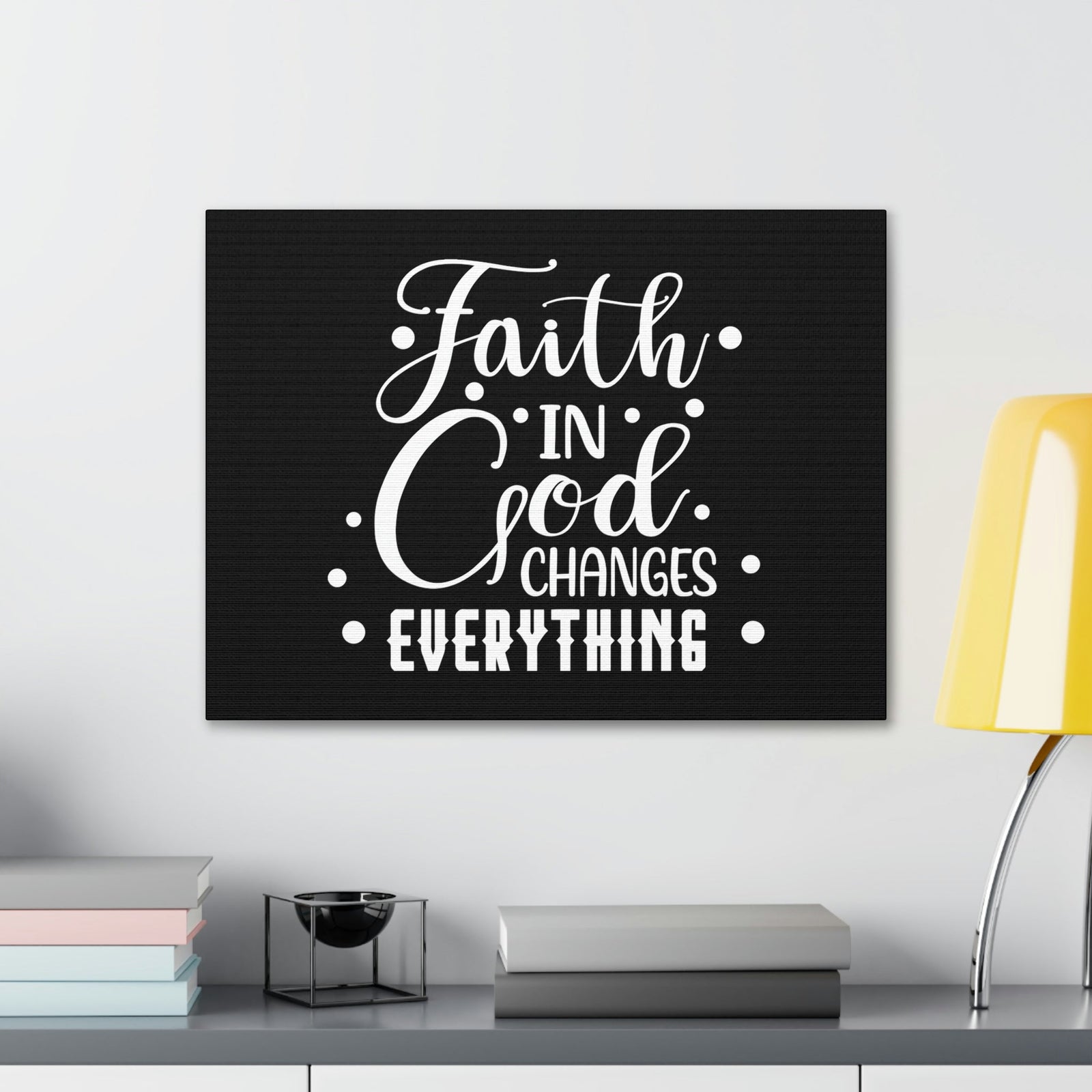 Scripture Walls God Changes Everything 2 Corinthians 5:17 Dots Christian Wall Art Bible Verse Print Ready to Hang Unframed-Express Your Love Gifts