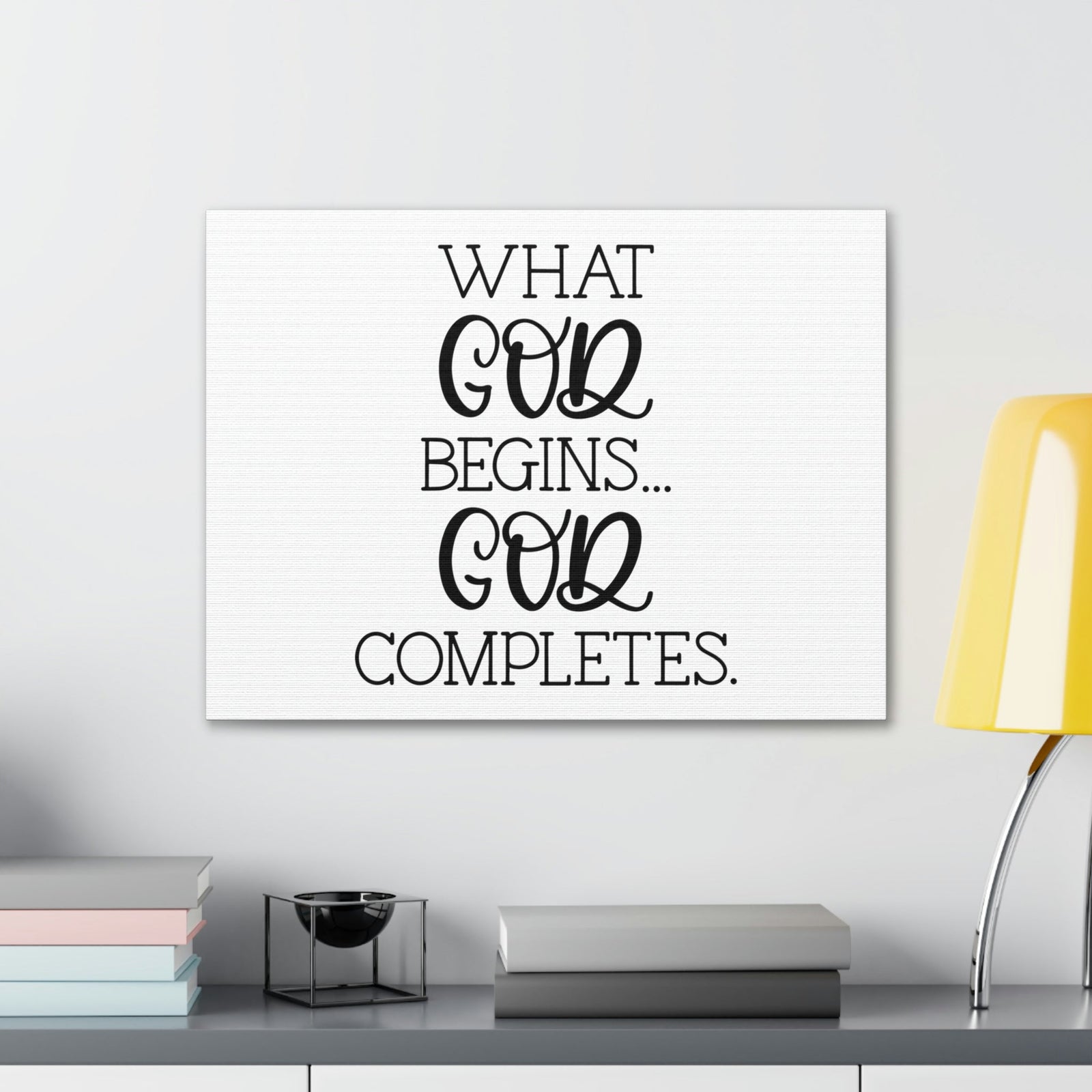 Scripture Walls God Completes Philippians 1:6 Christian Wall Art Bible Verse Print Ready to Hang Unframed-Express Your Love Gifts