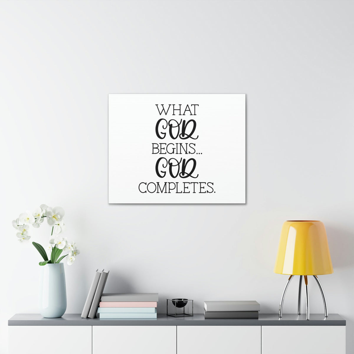 Scripture Walls God Completes Philippians 1:6 Christian Wall Art Bible Verse Print Ready to Hang Unframed-Express Your Love Gifts
