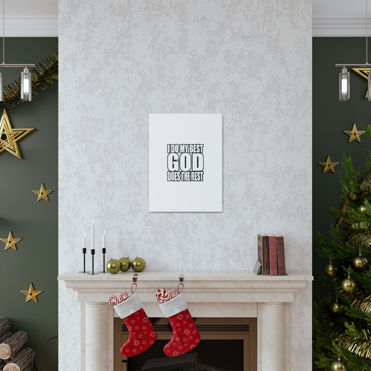 Scripture Walls God Does The Rest Colossians 3:23 White Christian Wall Art Bible Verse Print Ready to Hang Unframed-Express Your Love Gifts