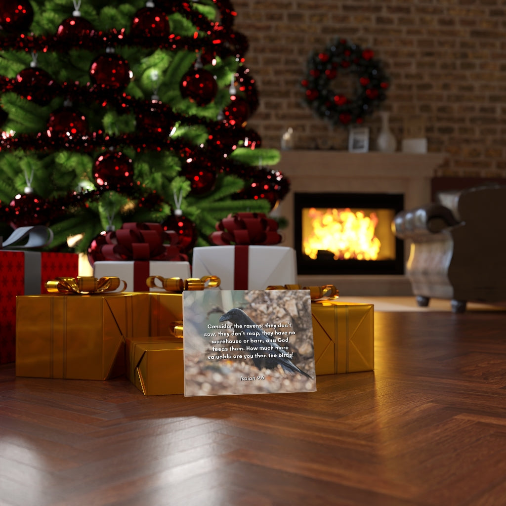 Scripture Walls God Feedeth Them Isaiah 9:6 Bible Verse Canvas Christian Wall Art Ready to Hang Unframed-Express Your Love Gifts