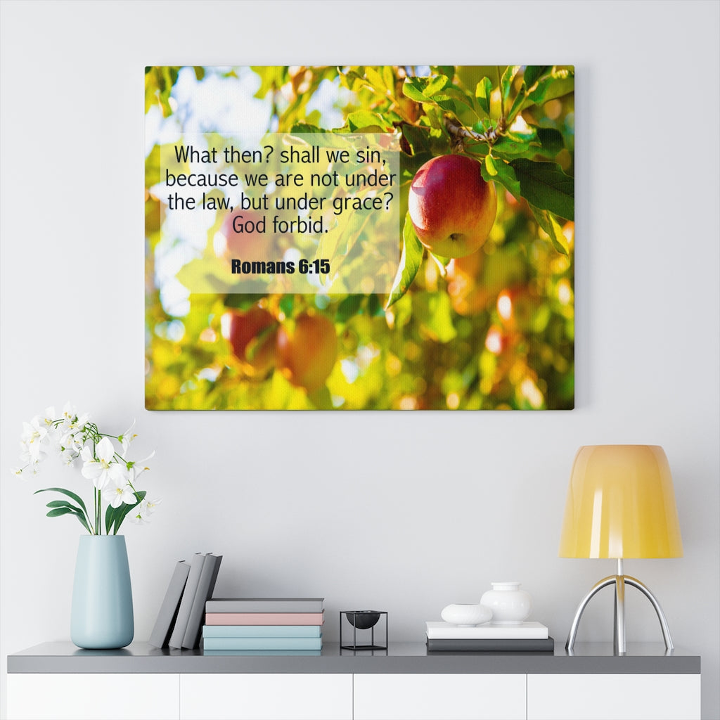 Scripture Walls God Forbid Romans 6:15 Bible Verse Canvas Christian Wall Art Ready to Hang Unframed-Express Your Love Gifts