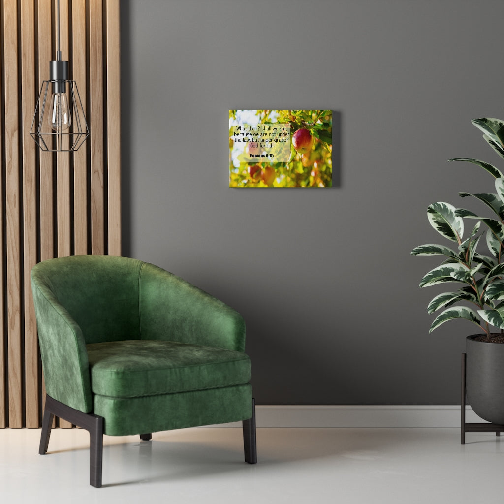 Scripture Walls God Forbid Romans 6:15 Bible Verse Canvas Christian Wall Art Ready to Hang Unframed-Express Your Love Gifts