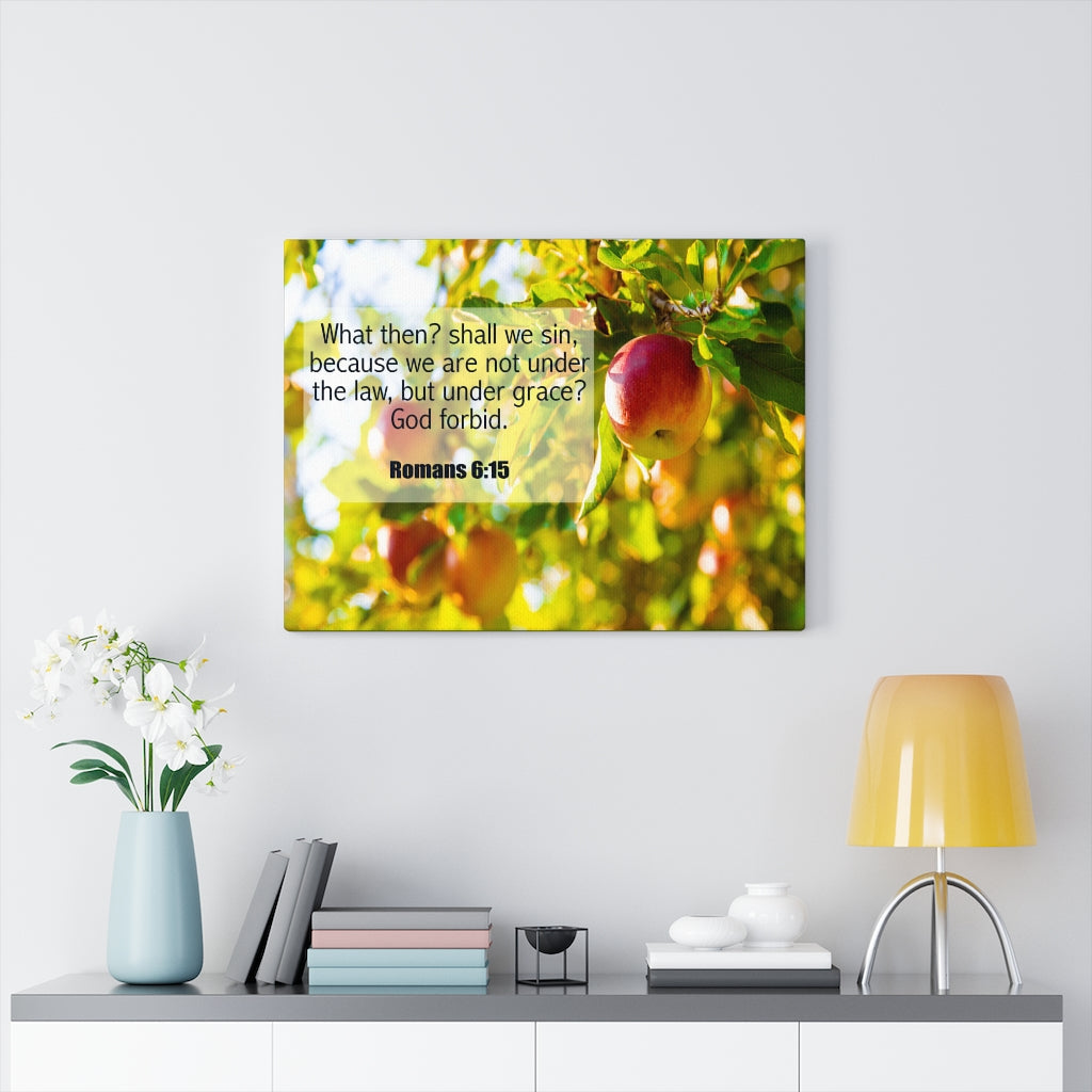 Scripture Walls God Forbid Romans 6:15 Bible Verse Canvas Christian Wall Art Ready to Hang Unframed-Express Your Love Gifts