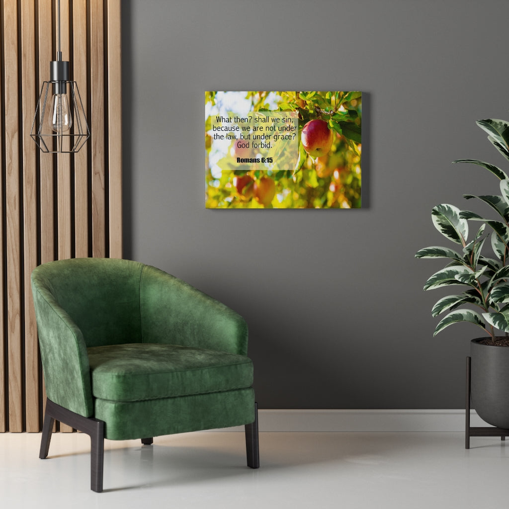 Scripture Walls God Forbid Romans 6:15 Bible Verse Canvas Christian Wall Art Ready to Hang Unframed-Express Your Love Gifts