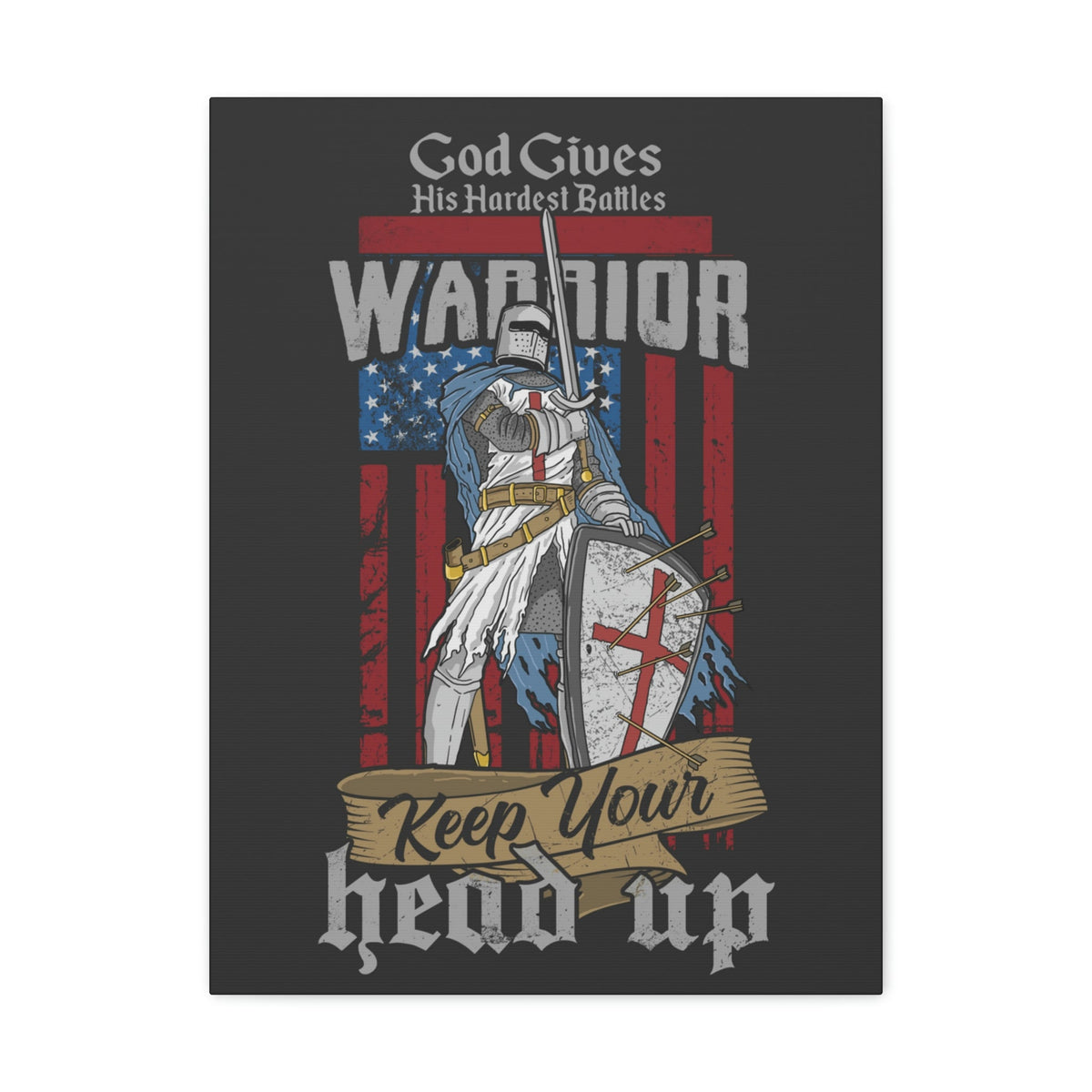 Scripture Walls God Gave Us Warrior Zechariah 10:5 Bible Verse Canvas Christian Wall Art Ready to Hang Unframed-Express Your Love Gifts