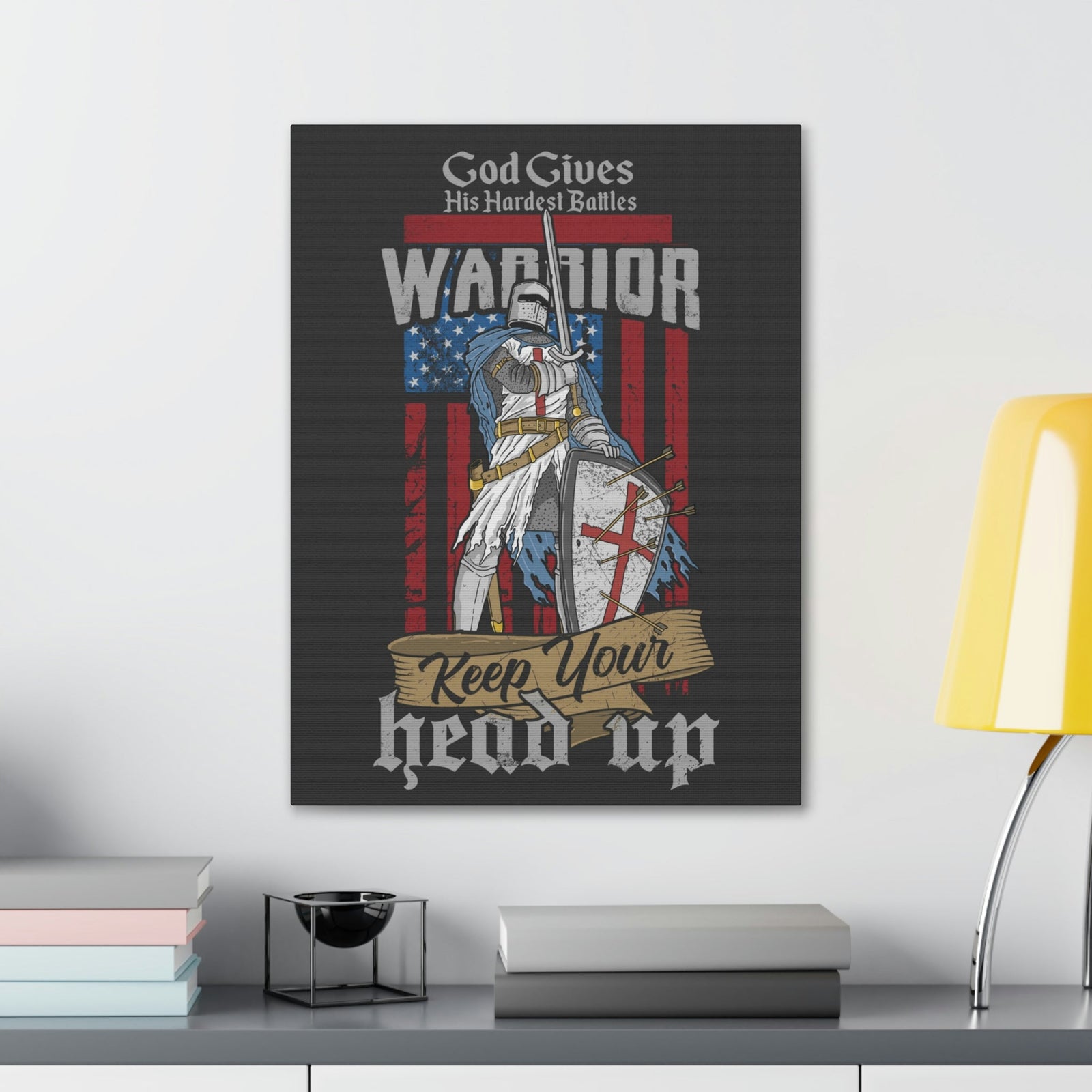 Scripture Walls God Gave Us Warrior Zechariah 10:5 Bible Verse Canvas Christian Wall Art Ready to Hang Unframed-Express Your Love Gifts