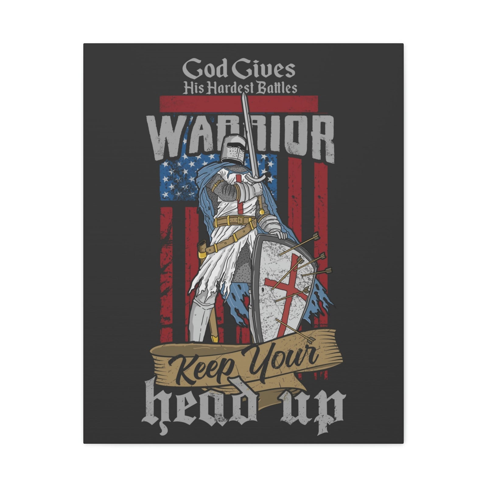 Scripture Walls God Gave Us Warrior Zechariah 10:5 Bible Verse Canvas Christian Wall Art Ready to Hang Unframed-Express Your Love Gifts
