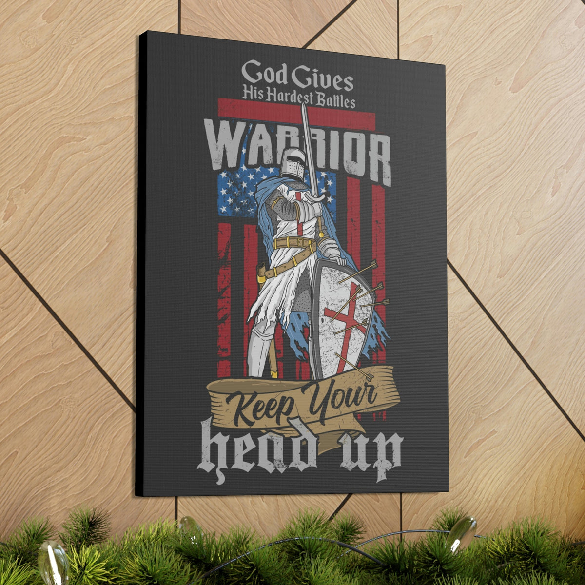 Scripture Walls God Gave Us Warrior Zechariah 10:5 Bible Verse Canvas Christian Wall Art Ready to Hang Unframed-Express Your Love Gifts