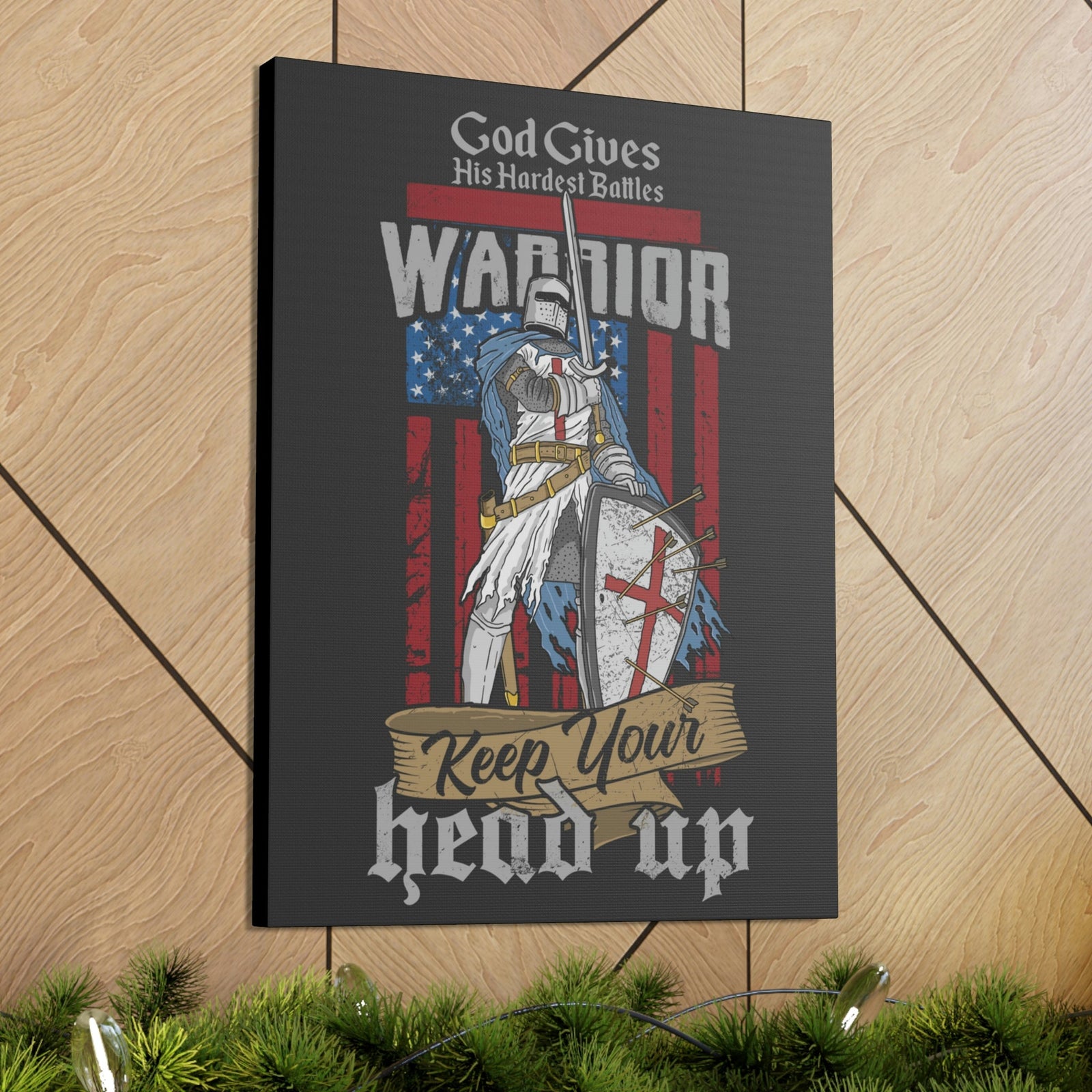 Scripture Walls God Gave Us Warrior Zechariah 10:5 Bible Verse Canvas Christian Wall Art Ready to Hang Unframed-Express Your Love Gifts