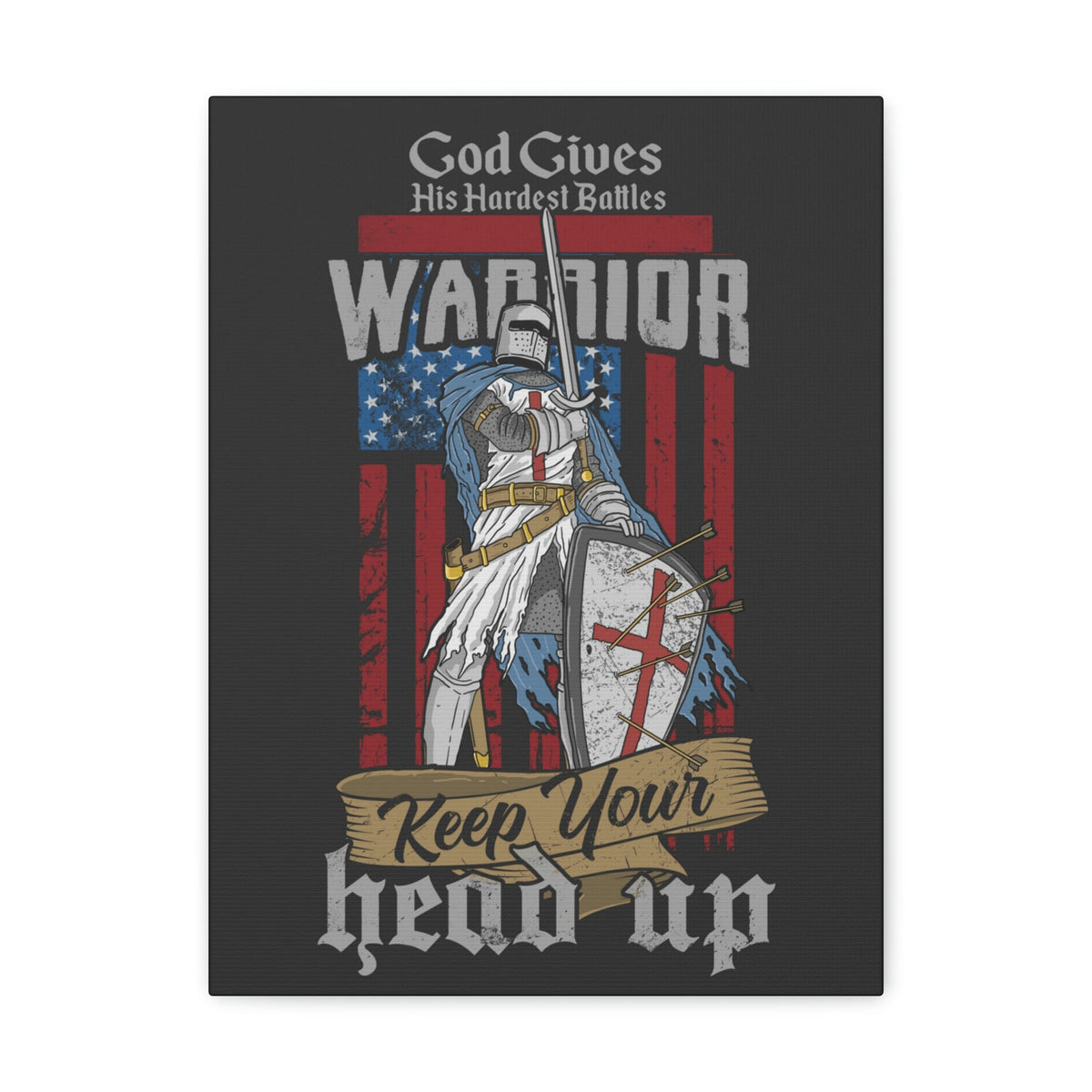 Scripture Walls God Gave Us Warrior Zechariah 10:5 Bible Verse Canvas Christian Wall Art Ready to Hang Unframed-Express Your Love Gifts