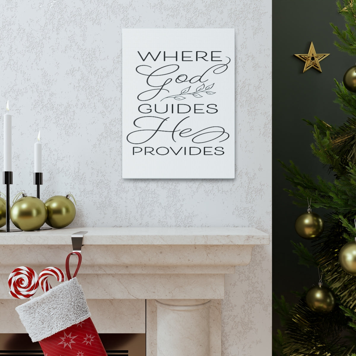 Scripture Walls God Guides He Isaiah 58:11 Christian Wall Art Print Ready to Hang Unframed-Express Your Love Gifts