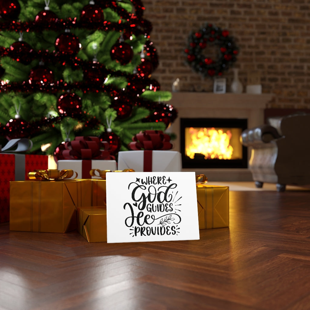 Scripture Walls God Guides He Provides Bible Verse Canvas Christian Wall Art Ready to Hang Unframed-Express Your Love Gifts