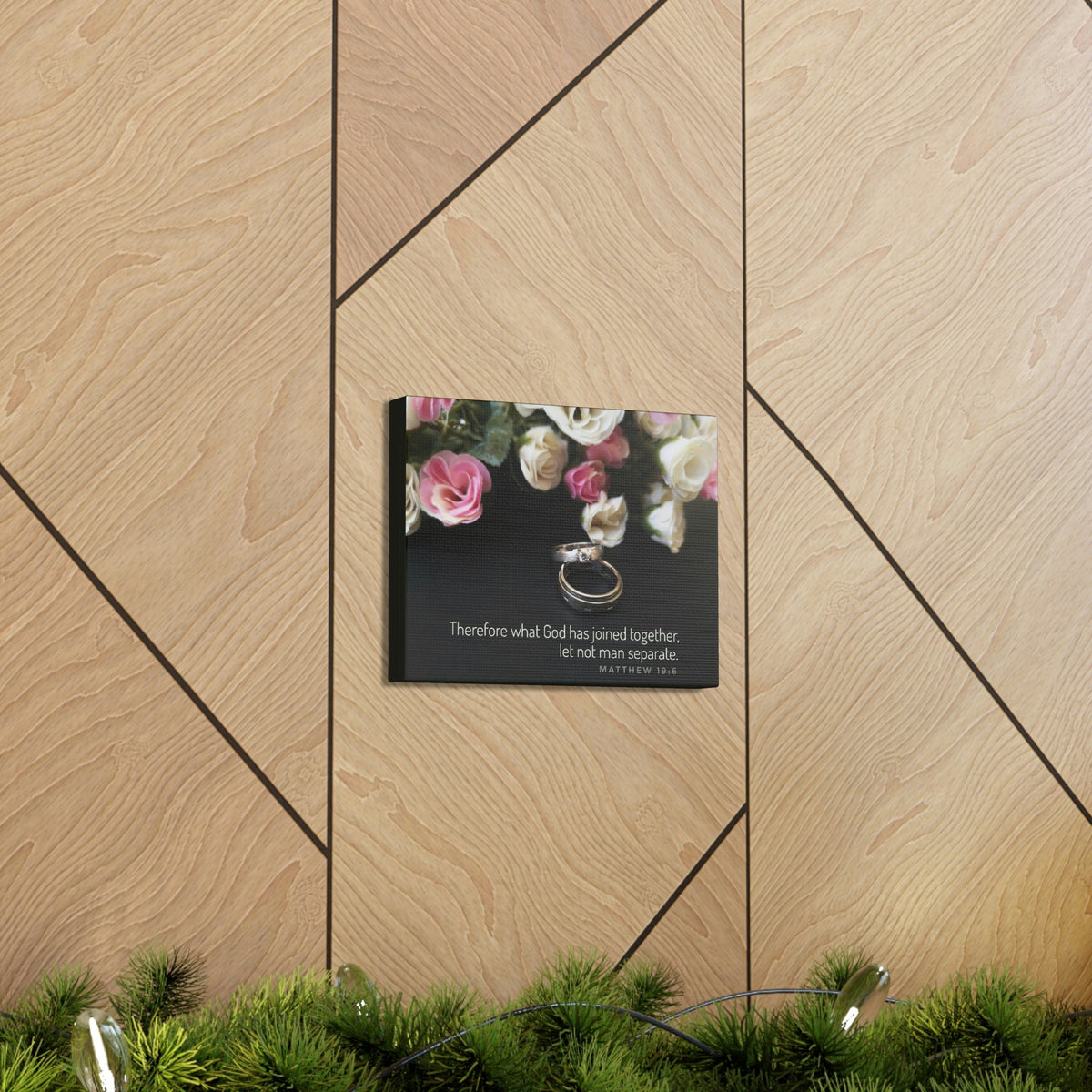 Scripture Walls God Has Joined Together Matthew 19:6 Christian Wall Art Bible Verse Print Ready to Hang Unframed-Express Your Love Gifts
