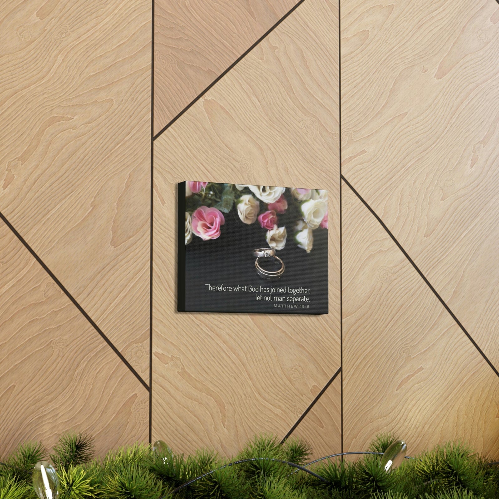 Scripture Walls God Has Joined Together Matthew 19:6 Christian Wall Art Bible Verse Print Ready to Hang Unframed-Express Your Love Gifts