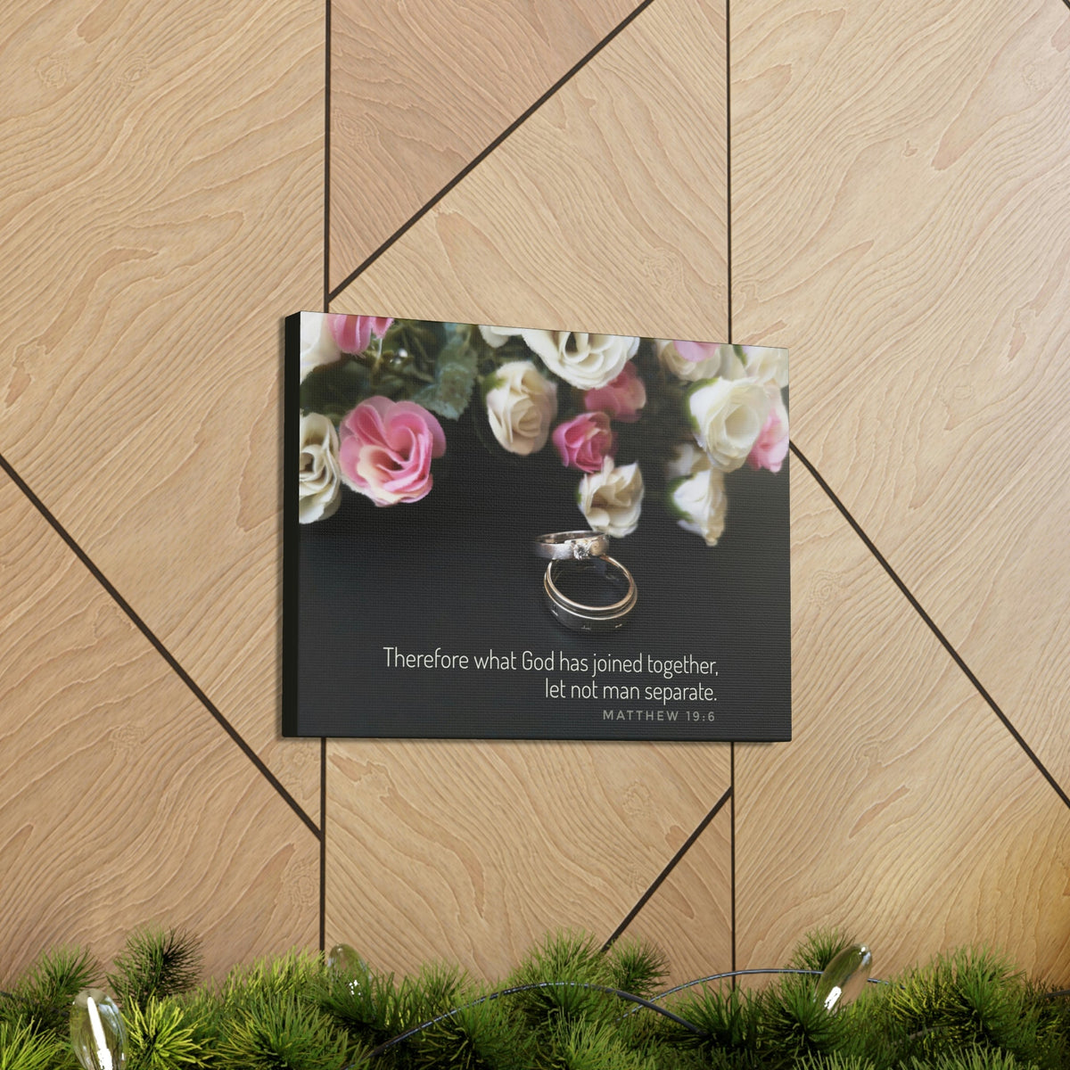 Scripture Walls God Has Joined Together Matthew 19:6 Christian Wall Art Bible Verse Print Ready to Hang Unframed-Express Your Love Gifts