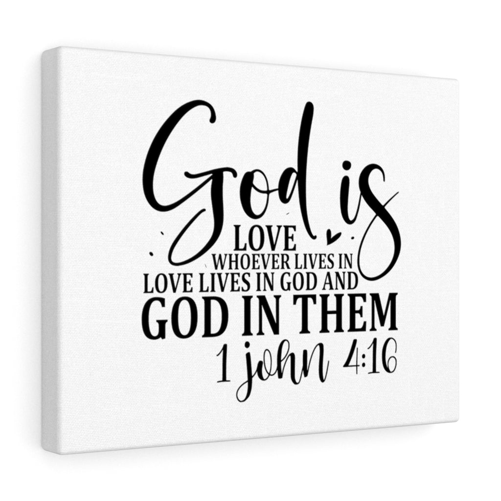Scripture Walls God In Them 1 John 4:16 Bible Verse Canvas Christian Wall Art Ready to Hang Unframed-Express Your Love Gifts