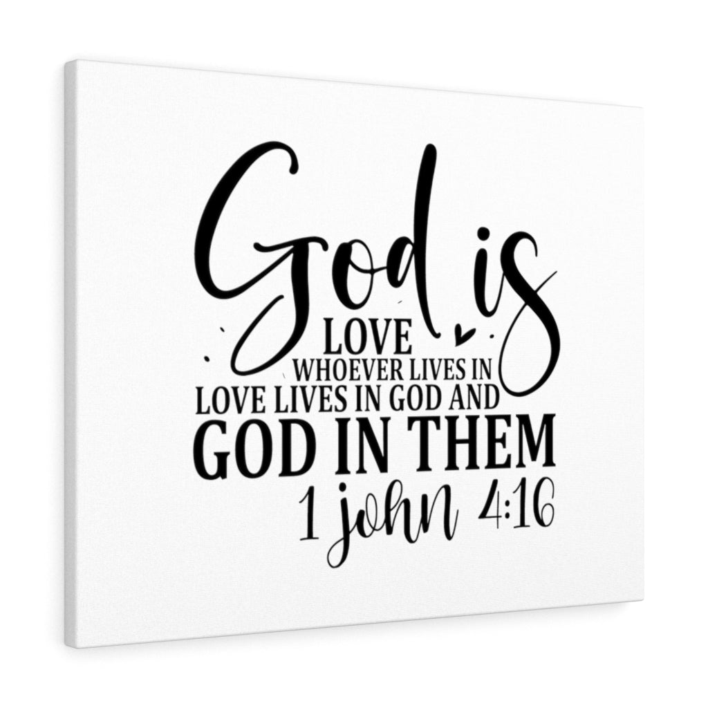 Scripture Walls God In Them 1 John 4:16 Bible Verse Canvas Christian Wall Art Ready to Hang Unframed-Express Your Love Gifts