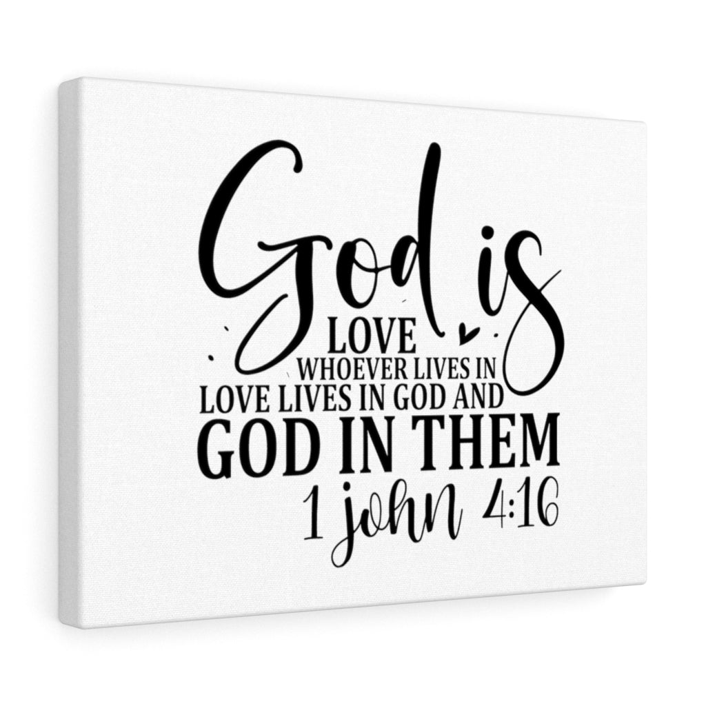 Scripture Walls God In Them 1 John 4:16 Bible Verse Canvas Christian Wall Art Ready to Hang Unframed-Express Your Love Gifts
