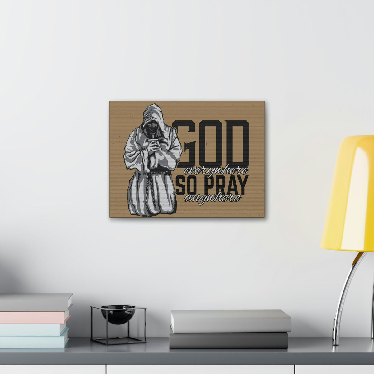 Scripture Walls God Is Everywhere So Pray Anywhere Jeremiah 23:23-33 Christian Wall Art Print Ready to Hang Unframed-Express Your Love Gifts