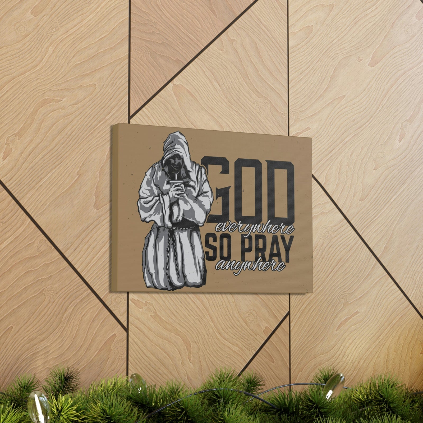 Scripture Walls God Is Everywhere So Pray Anywhere Jeremiah 23:23-33 Christian Wall Art Print Ready to Hang Unframed-Express Your Love Gifts