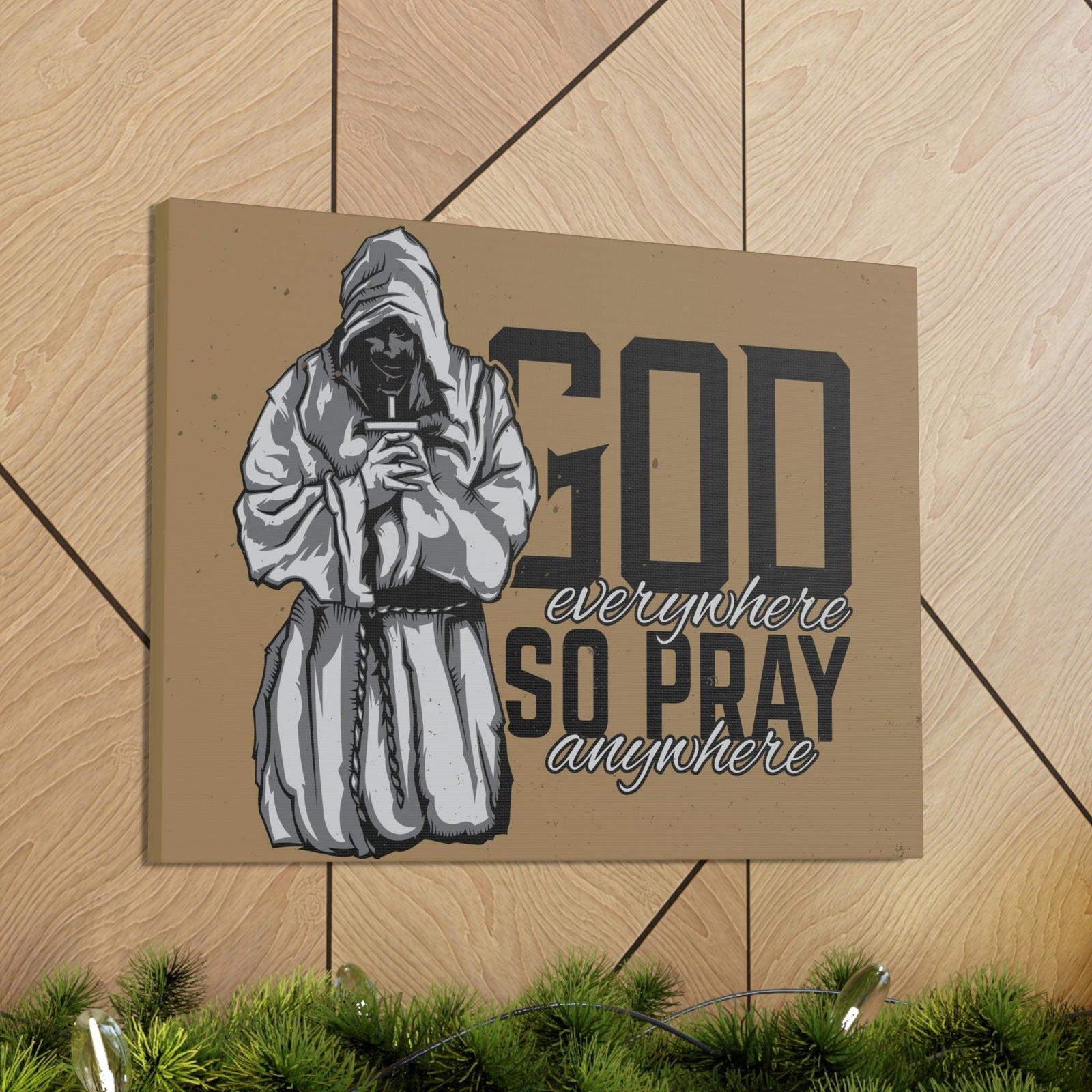 Scripture Walls God Is Everywhere So Pray Anywhere Jeremiah 23:23-33 Christian Wall Art Print Ready to Hang Unframed-Express Your Love Gifts