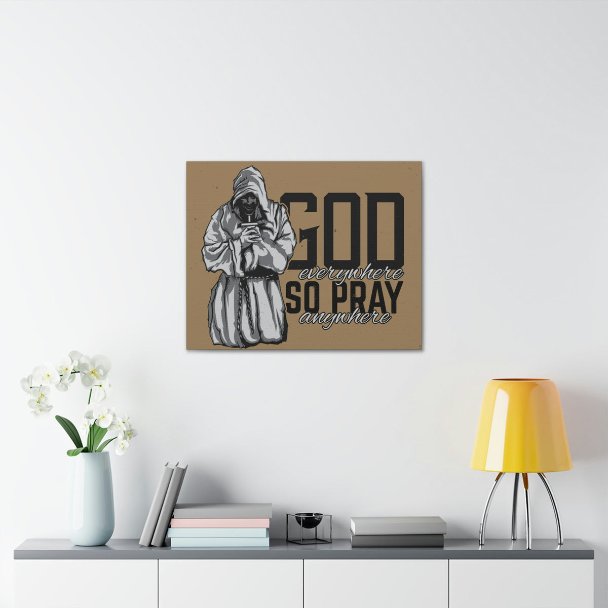 Scripture Walls God Is Everywhere So Pray Anywhere Jeremiah 23:23-33 Christian Wall Art Print Ready to Hang Unframed-Express Your Love Gifts