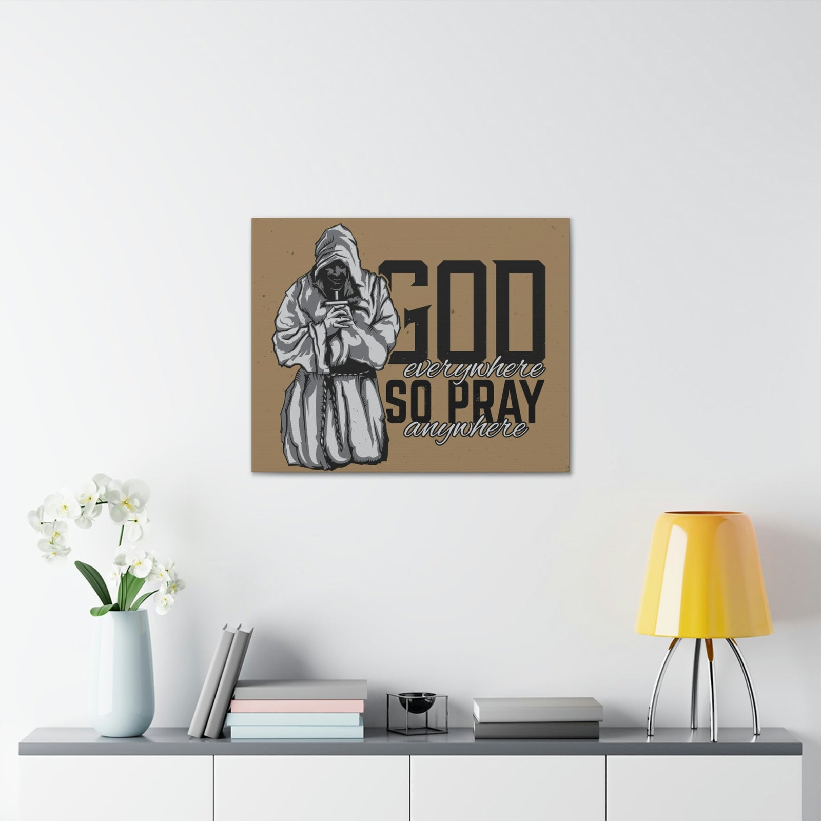 Scripture Walls God Is Everywhere So Pray Anywhere Jeremiah 23:23-33 Christian Wall Art Print Ready to Hang Unframed-Express Your Love Gifts