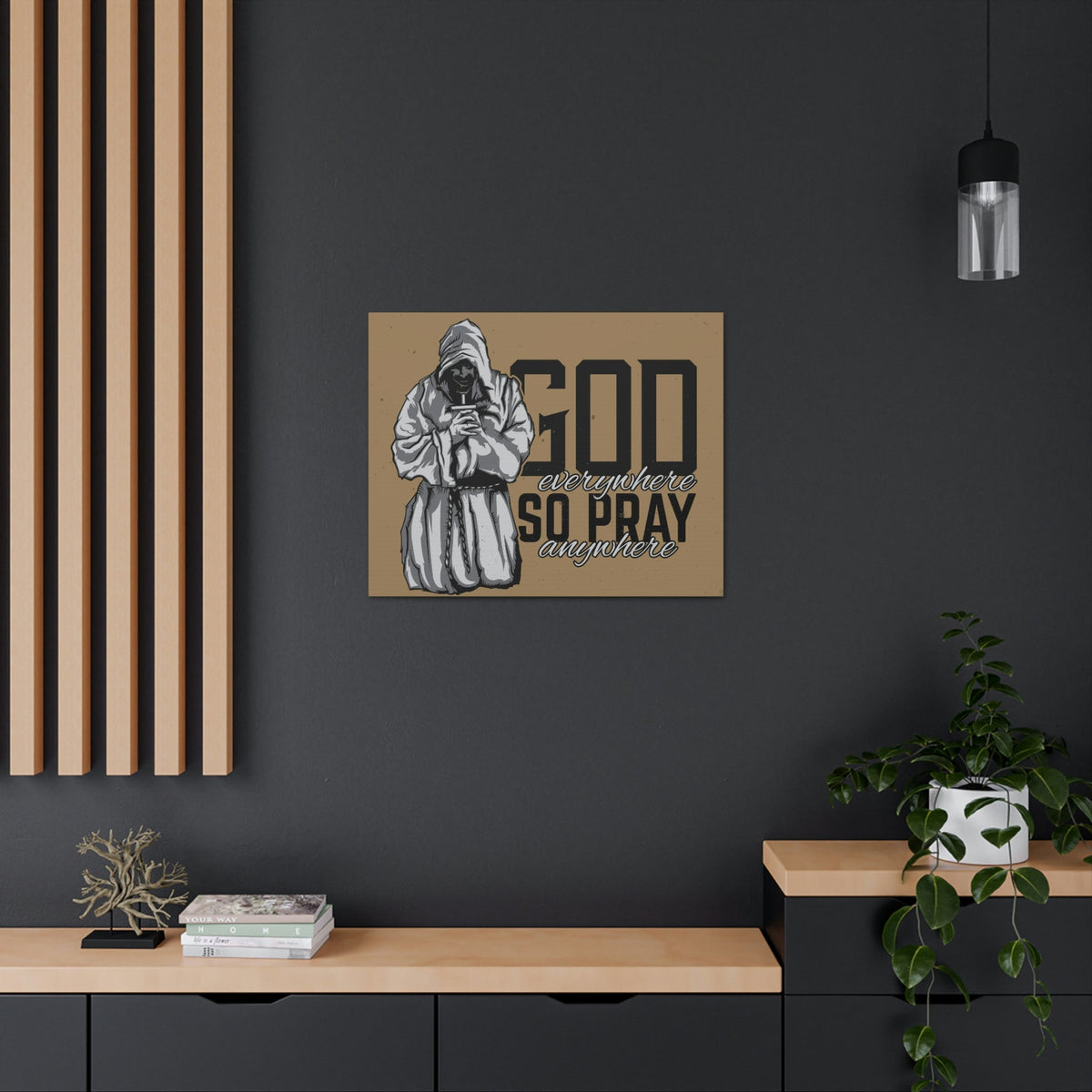 Scripture Walls God Is Everywhere So Pray Anywhere Jeremiah 23:23-33 Christian Wall Art Print Ready to Hang Unframed-Express Your Love Gifts