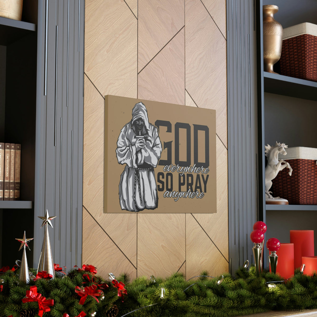 Scripture Walls God Is Everywhere So Pray Anywhere Jeremiah 23:23-33 Christian Wall Art Print Ready to Hang Unframed-Express Your Love Gifts