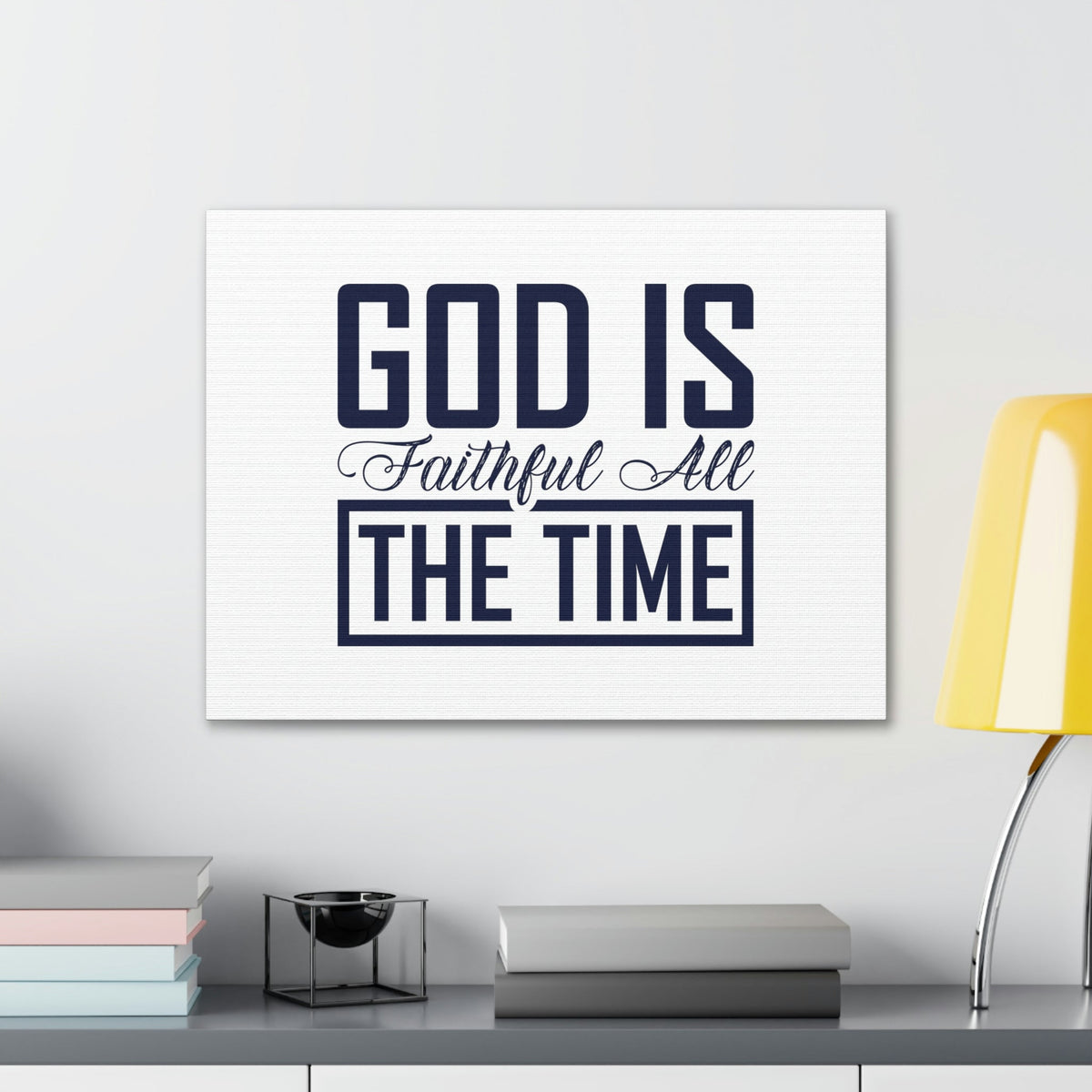 Scripture Walls God Is Faithful 1 Corinthians 1:9 Rectangle Christian Wall Art Bible Verse Print Ready to Hang Unframed-Express Your Love Gifts