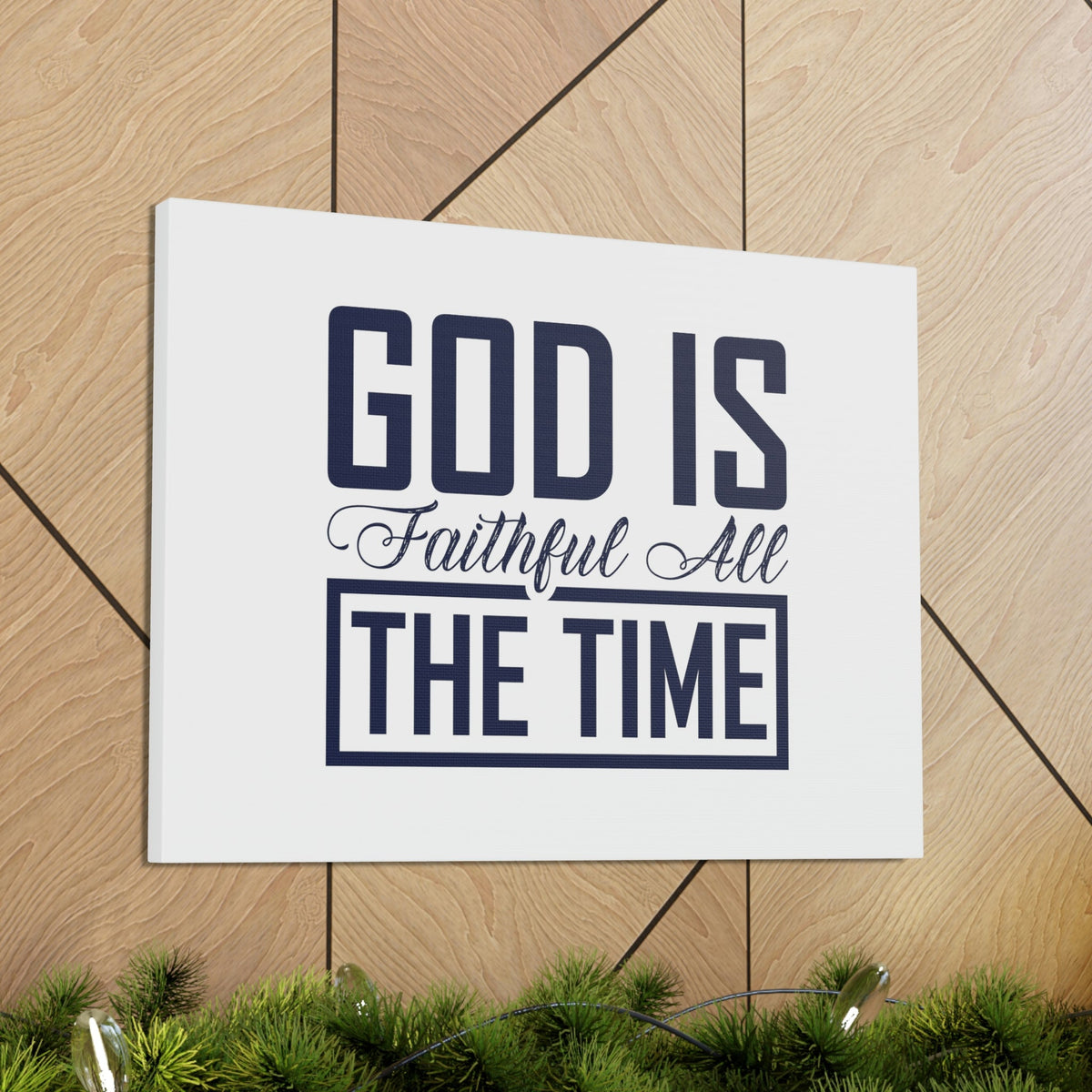 Scripture Walls God Is Faithful 1 Corinthians 1:9 Rectangle Christian Wall Art Bible Verse Print Ready to Hang Unframed-Express Your Love Gifts