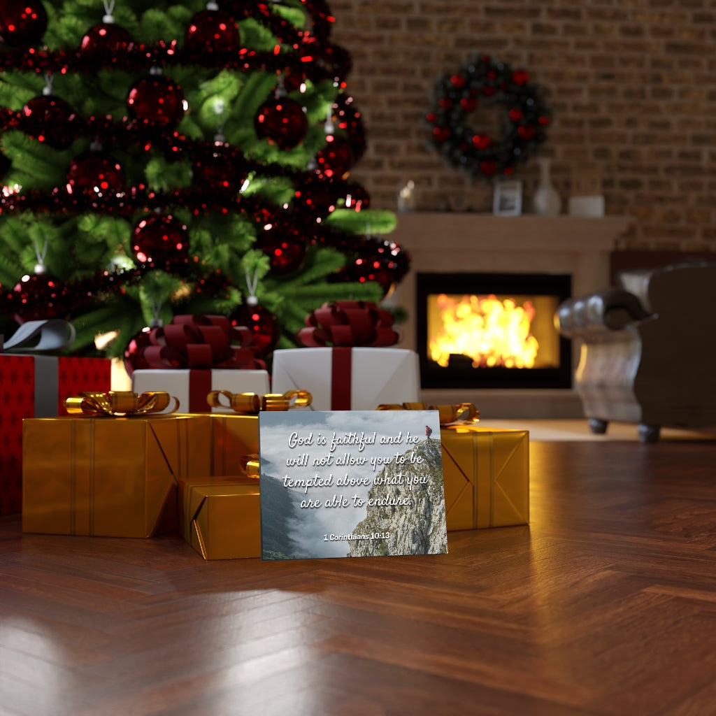 Scripture Walls God Is Faithful 1 Corinthians 10:13 Bible Verse Canvas Christian Wall Art Ready to Hang Unframed-Express Your Love Gifts