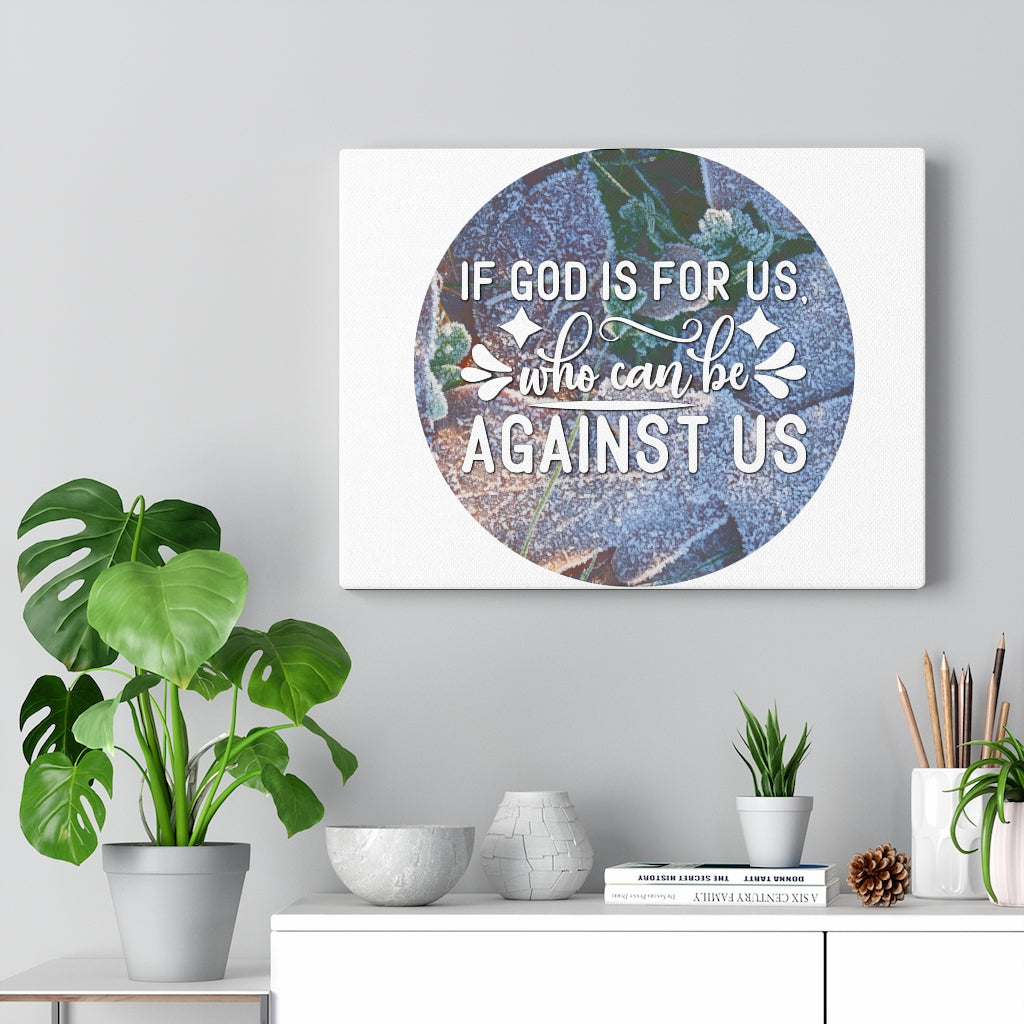 Scripture Walls God Is For Us Bible Verse Canvas Christian Wall Art Ready to Hang Unframed-Express Your Love Gifts