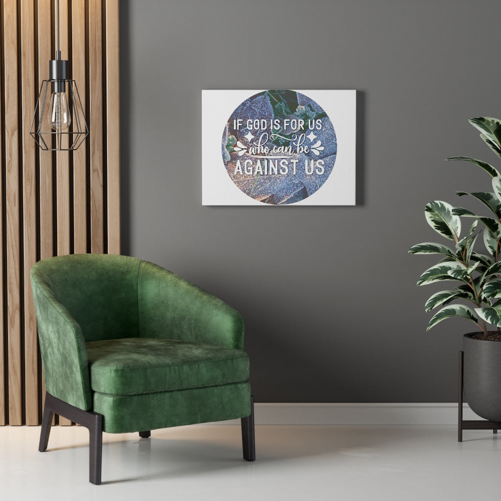 Scripture Walls God Is For Us Bible Verse Canvas Christian Wall Art Ready to Hang Unframed-Express Your Love Gifts