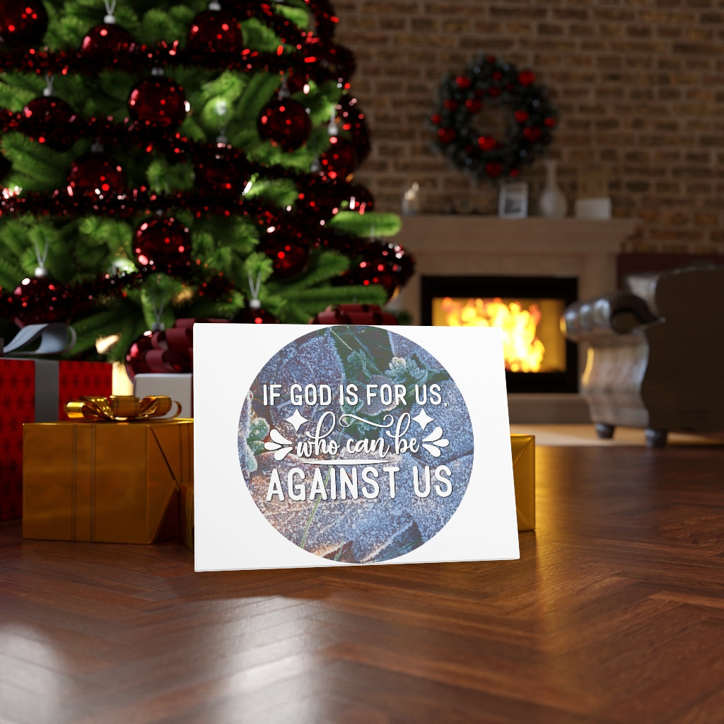 Scripture Walls God Is For Us Bible Verse Canvas Christian Wall Art Ready to Hang Unframed-Express Your Love Gifts