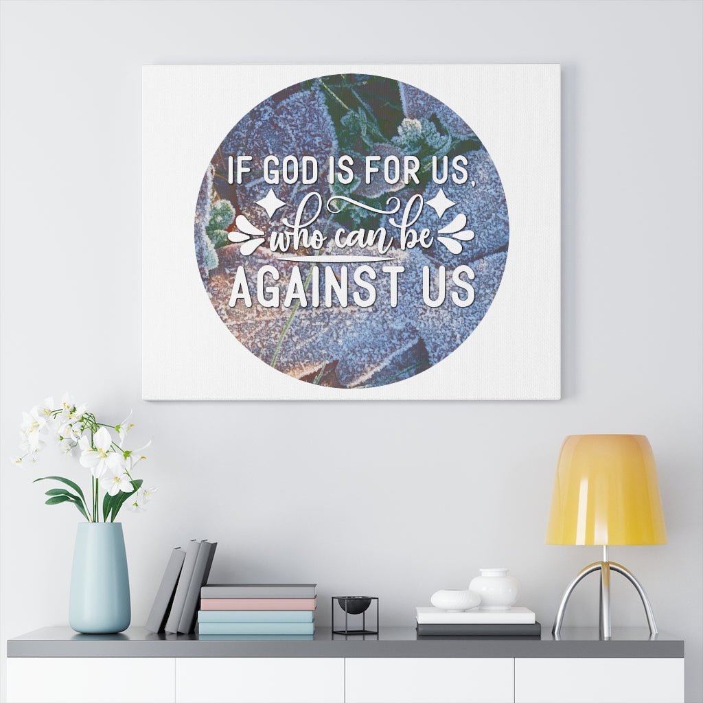 Scripture Walls God Is For Us Bible Verse Canvas Christian Wall Art Ready to Hang Unframed-Express Your Love Gifts