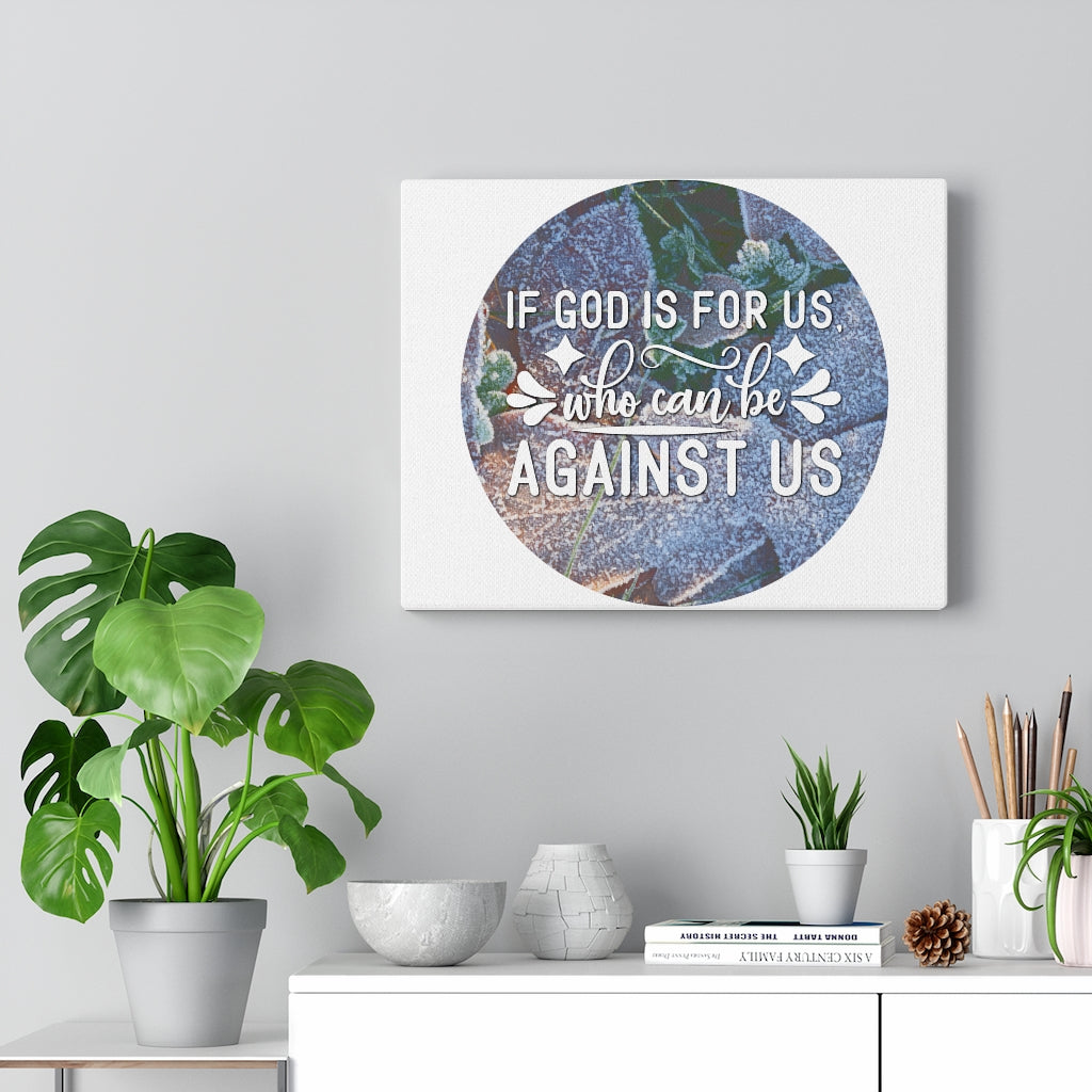 Scripture Walls God Is For Us Bible Verse Canvas Christian Wall Art Ready to Hang Unframed-Express Your Love Gifts