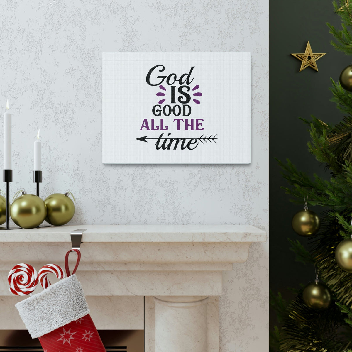 Scripture Walls God Is Good All The Time Psalm 100:5 Christian Wall Art Bible Verse Print Ready to Hang Unframed-Express Your Love Gifts