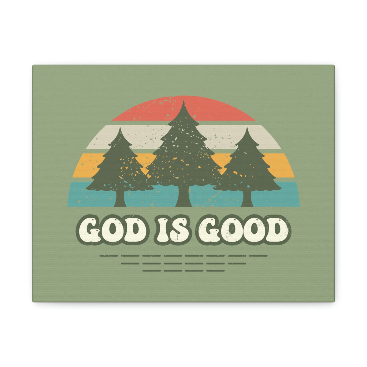 Scripture Walls God Is Good Psalm 100:5 Three Trees Christian Wall Art Bible Verse Print Ready to Hang Unframed-Express Your Love Gifts