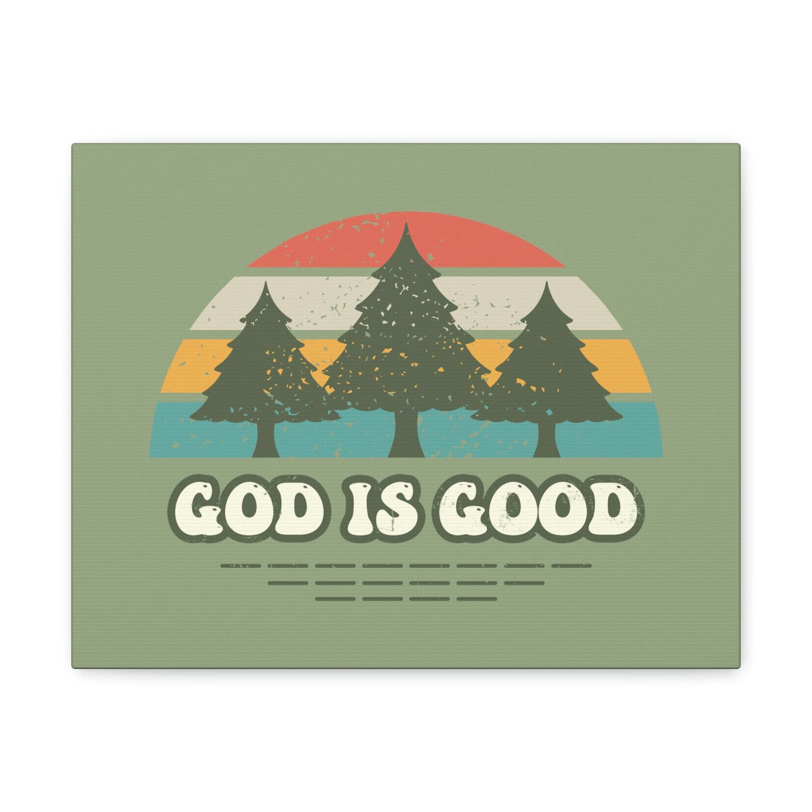 Scripture Walls God Is Good Psalm 100:5 Three Trees Christian Wall Art Bible Verse Print Ready to Hang Unframed-Express Your Love Gifts