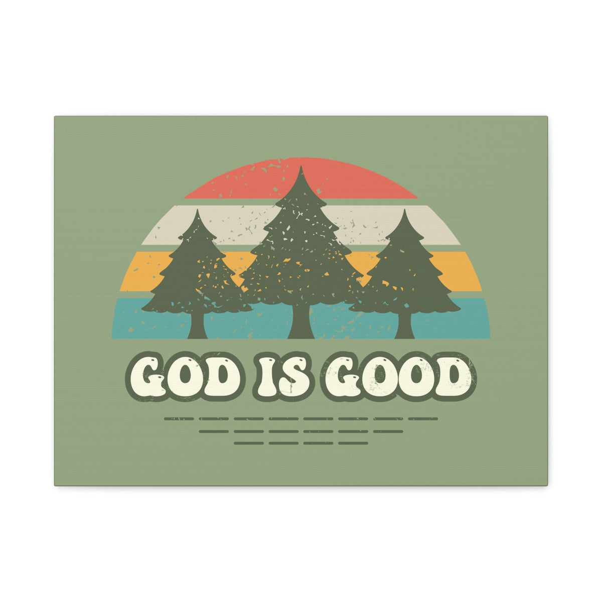 Scripture Walls God Is Good Psalm 100:5 Three Trees Christian Wall Art Bible Verse Print Ready to Hang Unframed-Express Your Love Gifts