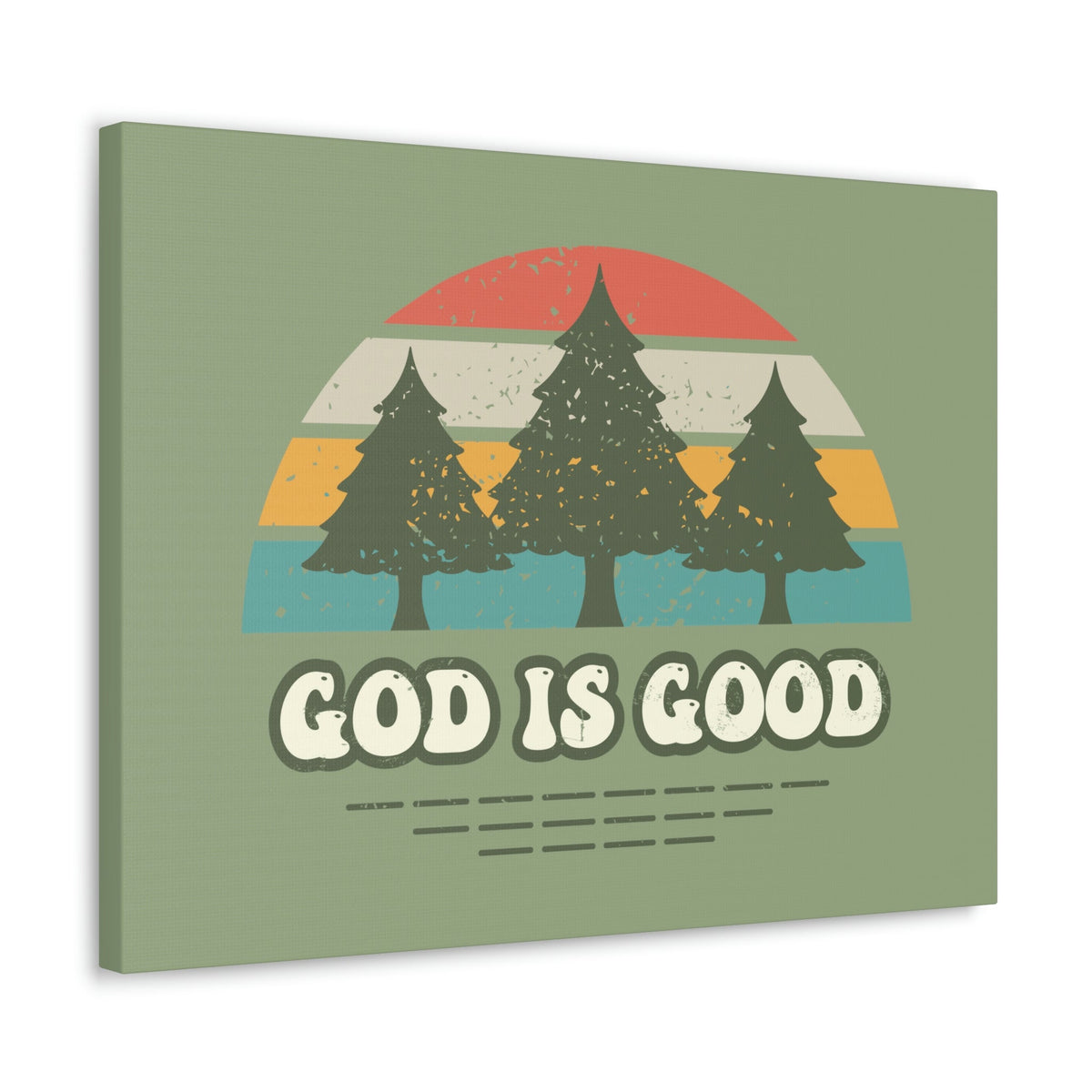 Scripture Walls God Is Good Psalm 100:5 Three Trees Christian Wall Art Bible Verse Print Ready to Hang Unframed-Express Your Love Gifts