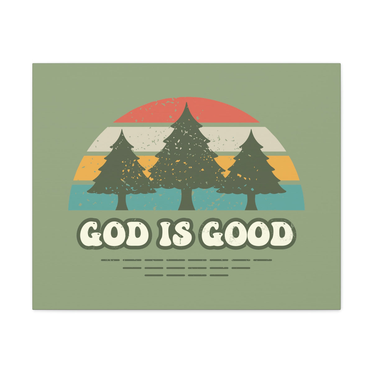 Scripture Walls God Is Good Psalm 100:5 Three Trees Christian Wall Art Bible Verse Print Ready to Hang Unframed-Express Your Love Gifts