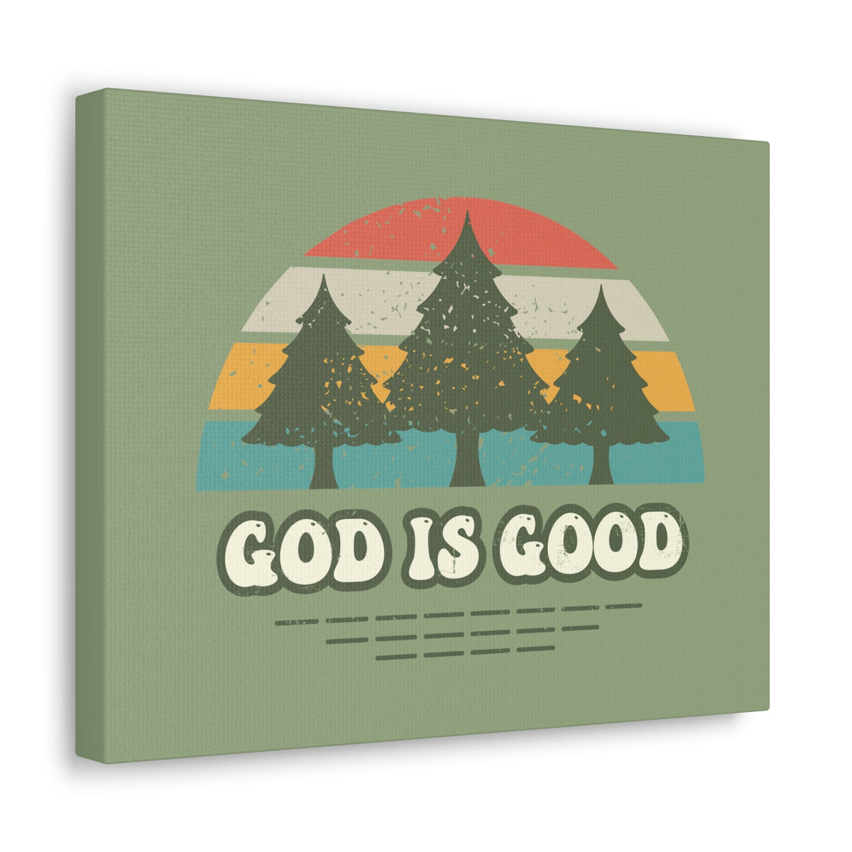 Scripture Walls God Is Good Psalm 100:5 Three Trees Christian Wall Art Bible Verse Print Ready to Hang Unframed-Express Your Love Gifts