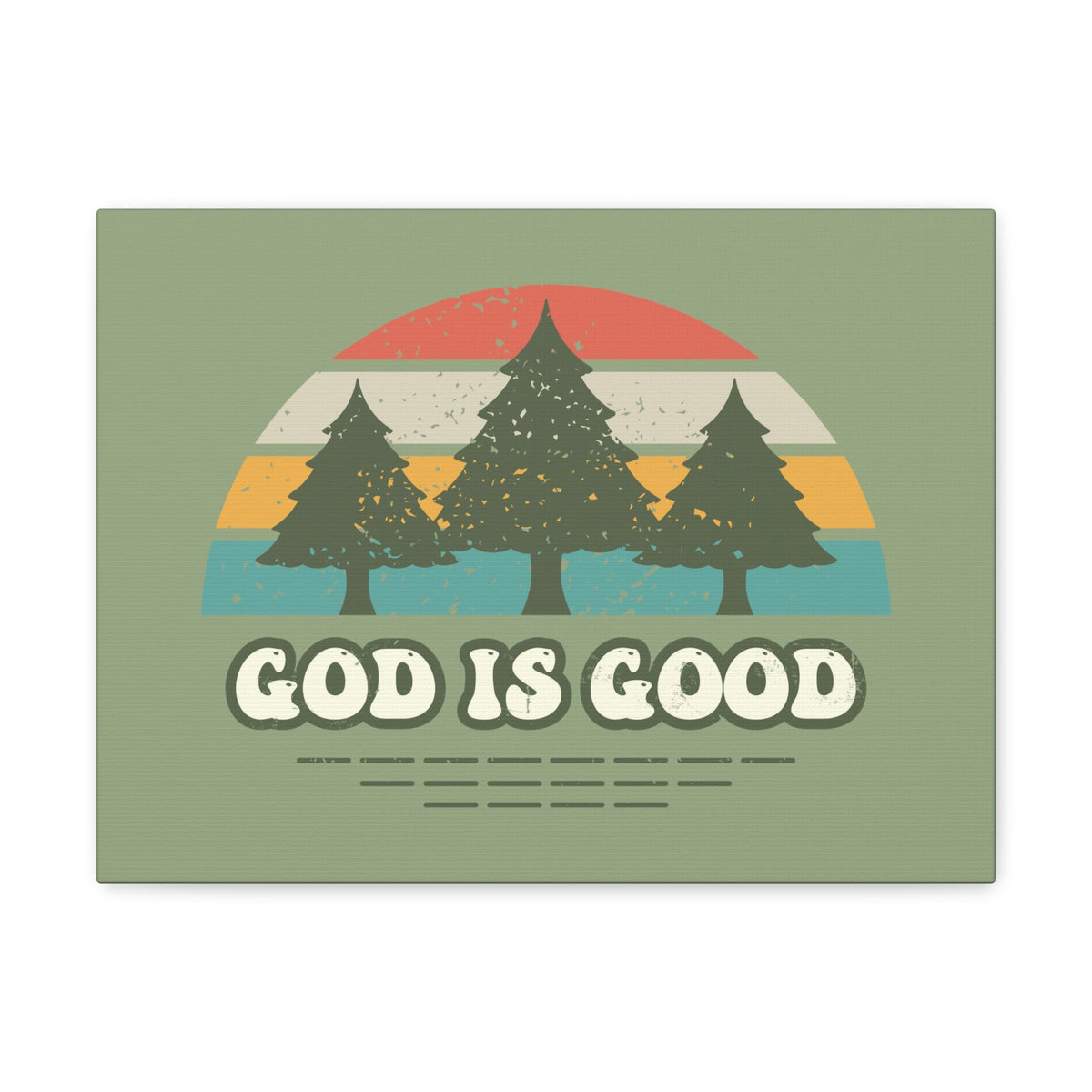 Scripture Walls God Is Good Psalm 100:5 Three Trees Christian Wall Art Bible Verse Print Ready to Hang Unframed-Express Your Love Gifts