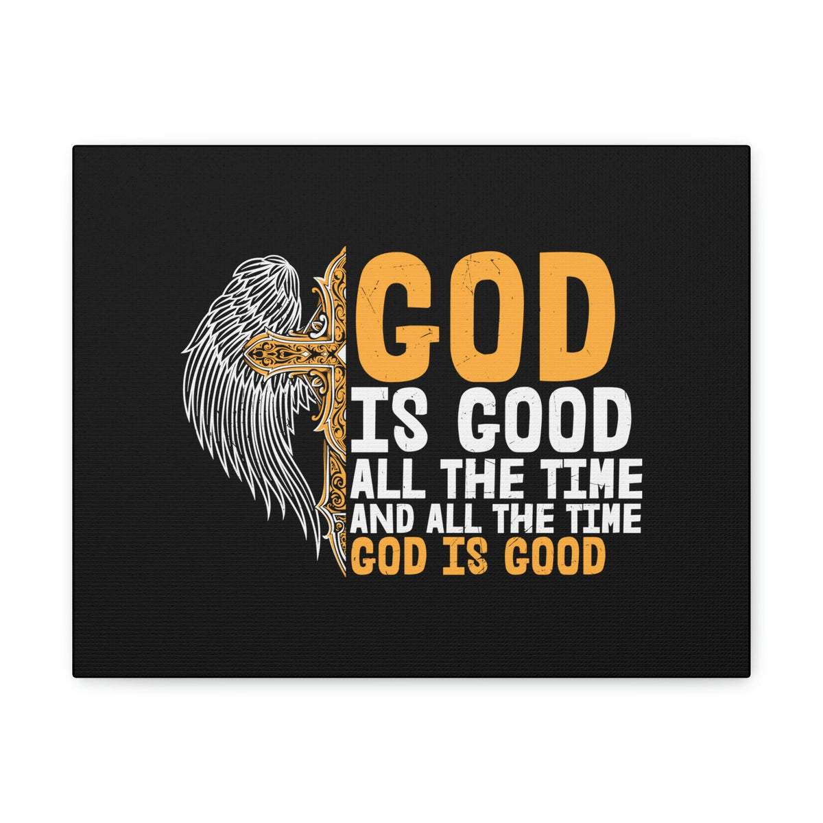 Scripture Walls God Is Good Psalm 103:8 Yellow Christian Wall Art Bible Verse Print Ready to Hang Unframed-Express Your Love Gifts