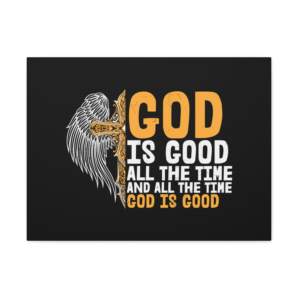 Scripture Walls God Is Good Psalm 103:8 Yellow Christian Wall Art Bible Verse Print Ready to Hang Unframed-Express Your Love Gifts