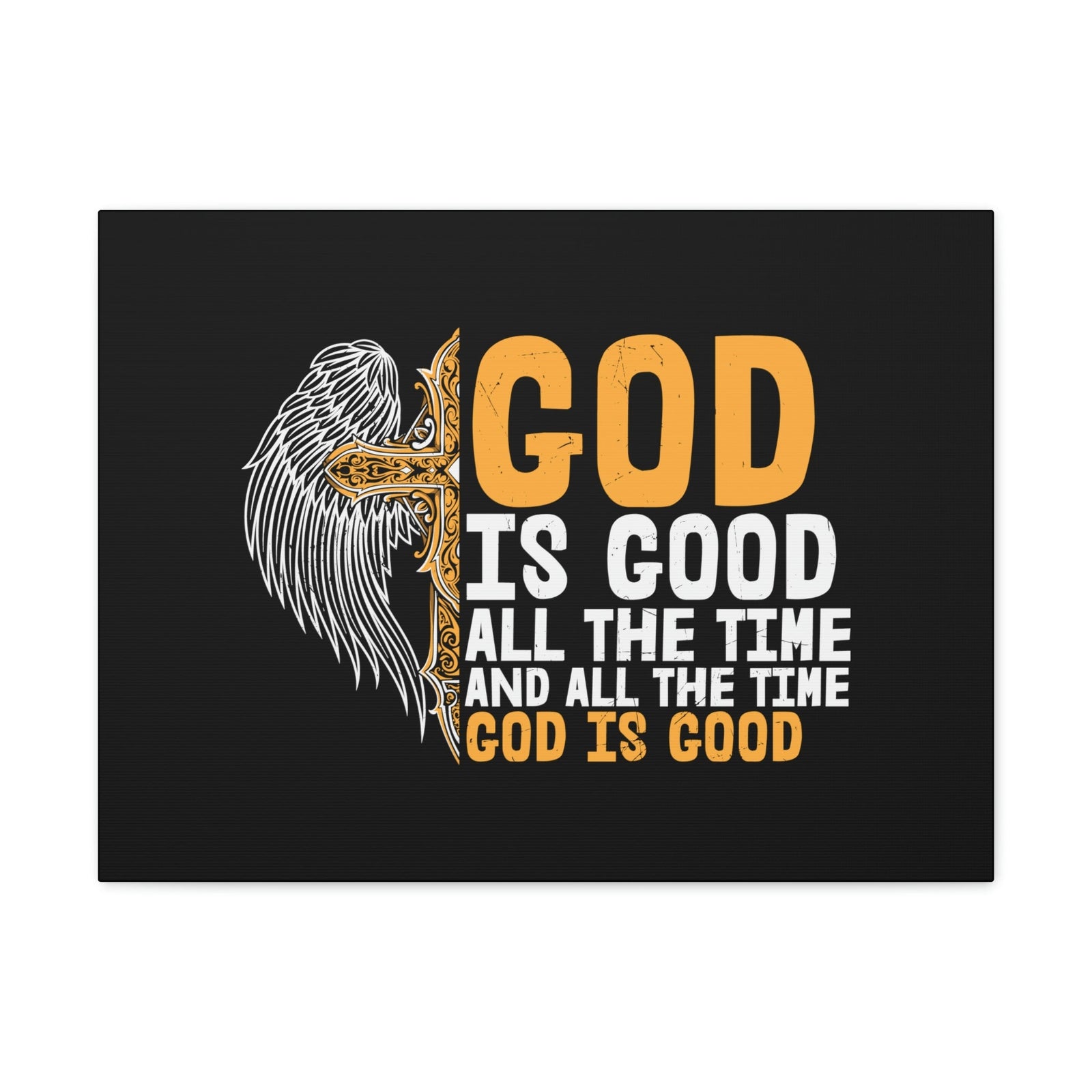 Scripture Walls God Is Good Psalm 103:8 Yellow Christian Wall Art Bible Verse Print Ready to Hang Unframed-Express Your Love Gifts