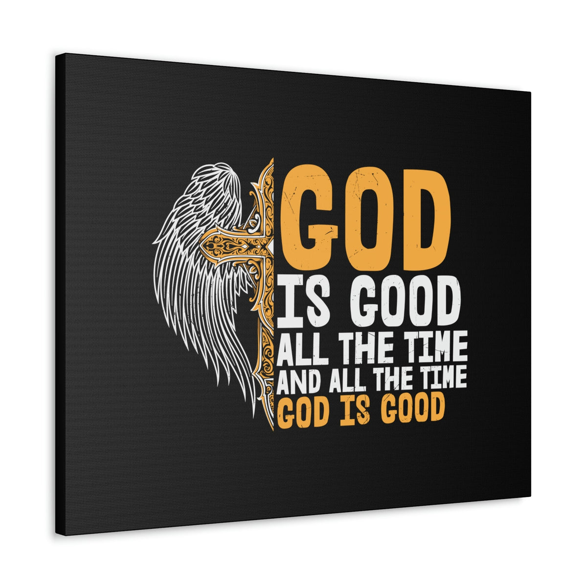 Scripture Walls God Is Good Psalm 103:8 Yellow Christian Wall Art Bible Verse Print Ready to Hang Unframed-Express Your Love Gifts